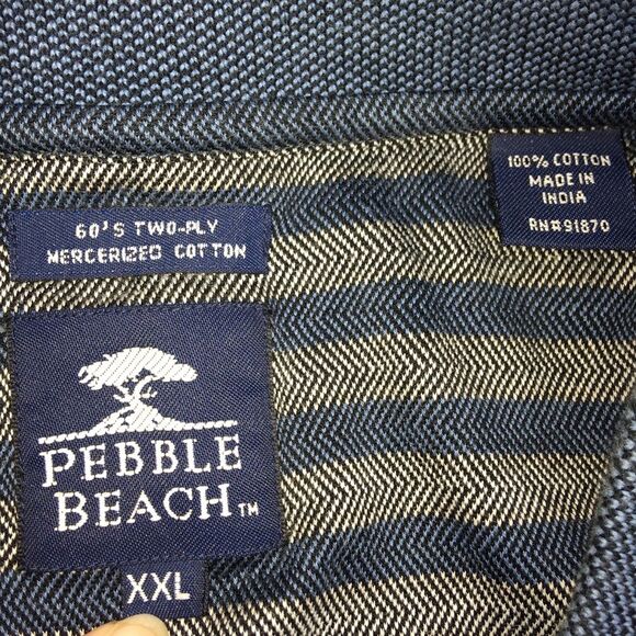 Pebble Beach Golf Polo XXL in Blue and Gray - Picture 10 of 10